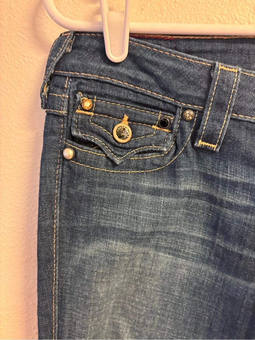 True Religion Dark Blue Straight Leg Jeans